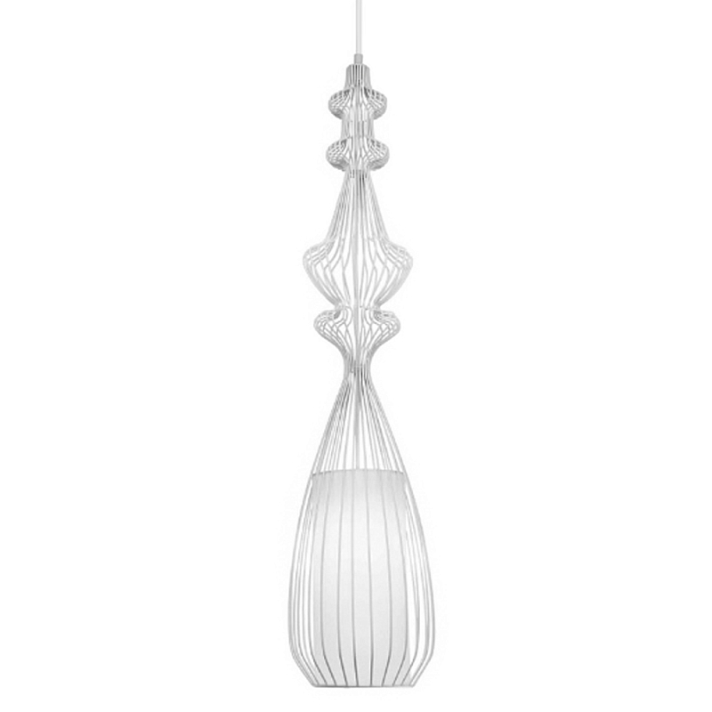 Подвесной светильник Wire Dream Pendant 1 Белый Белый Подвесной светильник Wire Dream Pendant 1 Белый Белый в Брянске | Loft Concept