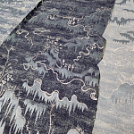 Мебельная ткань Вышивка темно-серый цвет 130 см T2-40 варинант исполнения - 2 | Loft Concept в Брянске