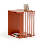 Оранжевый приставной стол из металла Lattice варинант исполнения - 3 | Loft Concept в Брянске