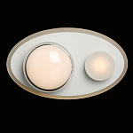 Бра овальной формы белого цвета с 2-мя лампами Lunar Pebbles варинант исполнения - 2 | Loft Concept в Брянске