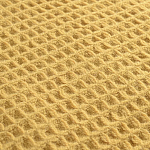 Плед из шерсти цвета охры с бахарамой Waffle Comfort варинант исполнения - 2 | Loft Concept в Брянске