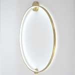 Бра светодиодное круглой формы с рамкой цвета латунь Ring Horizontal варинант исполнения - 2 | Loft Concept в Брянске