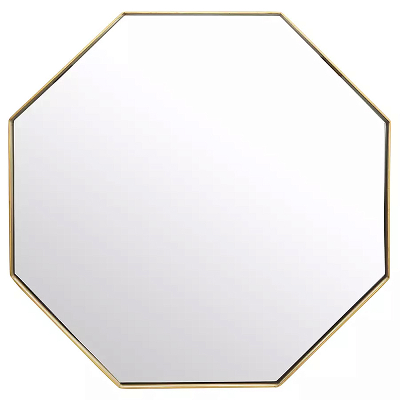 Зеркало золотистое восьмиугольной формы Octagon Золотой Зеркало золотистое восьмиугольной формы Octagon Золотой в Брянске | Loft Concept