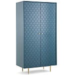 Шкаф двухдверный Scale Ornament Blue Wardrobe варинант исполнения - 2 | Loft Concept в Брянске