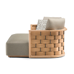 Дизайнерский уличный диван из массива дерева с плетеной спинкой PALINFRASCA Sofa варинант исполнения - 8 | Loft Concept в Брянске