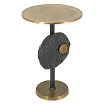 Столик приставной с абстрактным основанием и акцентом в виде золотистого диска Heavenly Space варинант исполнения - 3 | Loft Concept в Брянске