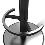 Барный стул вращающийся со спинкой и подлокотниками Douglas Rhombus Черный Велюр варинант исполнения - 5 | Loft Concept в Брянске