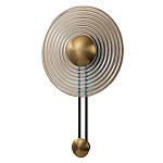 Бра с янтарным стеклянным диском и золотистыми акцентами Savio Glass Disc варинант исполнения - 1 | Loft Concept в Брянске