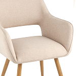 Стул в рогожке бежевого цвета NEASAN STOOL варинант исполнения - 6 | Loft Concept в Брянске