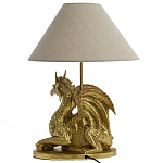 Настольная лампа с абажуром Дракон Golden Dragon Lamp Beige варинант исполнения - 3 | Loft Concept в Брянске