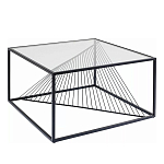 Журнальный стол черный с столешницей из прозрачного закаленного стекла Dynamics варинант исполнения - 1 | Loft Concept в Брянске