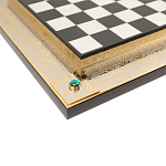 Шахматы из бронзы и натуральных камней Долерит и Мрамор с гравировкой Decorative Thematic Chess варинант исполнения - 4 | Loft Concept в Брянске