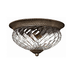 Потолочный светильник с чашеобразным плафоном из толстого волнообразного стекла и широким узорчатым основанием Hinkley варинант исполнения - 1 | Loft Concept в Брянске