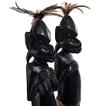 Комплект из 2-х деревянных статуэток Asmat Wooden Statuettes Black варинант исполнения - 3 | Loft Concept в Брянске