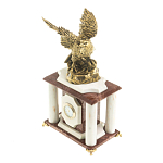 Часы настольные из натурального камня с декором в виде орла Eagle Stone Clock варинант исполнения - 2 | Loft Concept в Брянске
