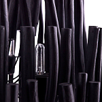 Люстра черная с несколькими ярусами деревянных палочек Bright Wooden Chandelier варинант исполнения - 10 | Loft Concept в Брянске