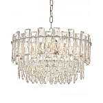 Круглая люстра с хрустальными подвесками на серебряном каркасе Gorgeous Crystal Light варинант исполнения - 9 | Loft Concept в Брянске