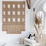 Панно на стену плетеное Макраме бежевый цвет  варинант исполнения - 5 | Loft Concept в Брянске