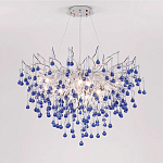 Люстра с синими стеклянными подвесками в форме капель FAIRYTREE Light варинант исполнения - 1 | Loft Concept в Брянске