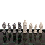 Шахматы Русские сказки с доской из натурального камня Змеевик Decorative Thematic Chess варинант исполнения - 4 | Loft Concept в Брянске