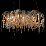 Люстра круглая подвесная с металлическими дугами и длинными цепочками 80 см Atlantis Chain варинант исполнения - 6 | Loft Concept в Брянске