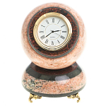 Часы настольные в виде шара из натурального камня Ball Stone Clock варинант исполнения - 1 | Loft Concept в Брянске