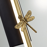 Бра с круглым плафоном из алебастра и бронзовой декоративной стрекозой 65 Alaris  варинант исполнения - 7 | Loft Concept в Брянске