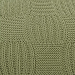 Подушка из хлопка рельефной вязки зеленого цвета Eden Line варинант исполнения - 3 | Loft Concept в Брянске