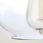 Подвесной светильник цвета никель с прозрачным стеклянным плафоном на цепи Feiss варинант исполнения - 10 | Loft Concept в Брянске