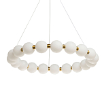 Люстра круглая с матовыми белыми шарами PEARLS Suspension варинант исполнения - 1 | Loft Concept в Брянске