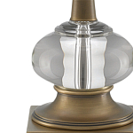 Настольная лампа с хрустальным шаром на корпусе и высоким тканевым абажуром Prism Rod варинант исполнения - 1 | Loft Concept в Брянске