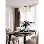 Люстра подвесная волнистой формы с хрустальными подвесками Ludivine Lighting варинант исполнения - 5 | Loft Concept в Брянске