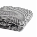 Плед из хлопка серого цвета Waffle Comfort варинант исполнения - 2 | Loft Concept в Брянске