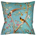 Подушка декоративная с изображением птиц в саду Chinoiserie Birds in the Peach Orchard Cushion варинант исполнения - 1 | Loft Concept в Брянске