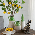 Статуэтка заяц из текстурированной терракоты и покрытый глянцевой краской под бронзу Rabbit Charm  варинант исполнения - 6 | Loft Concept в Брянске