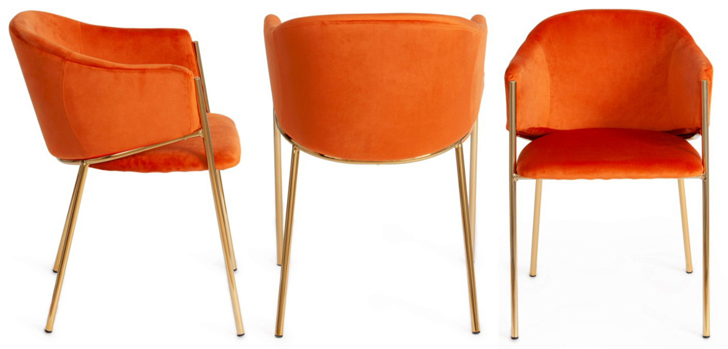 Стул Faisal Orange Velvet Chair Стул Faisal Orange Velvet Chair - Loft-Concept в Брянске