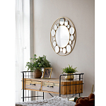 Зеркало настенное с круглыми зеркальными вставками Modern Mirror Space варинант исполнения - 2 | Loft Concept в Брянске