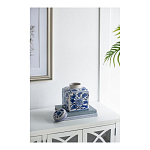Ваза с крышкой в китайском стиле Oriental Blue & White Ornament Vases варинант исполнения - 3 | Loft Concept в Брянске