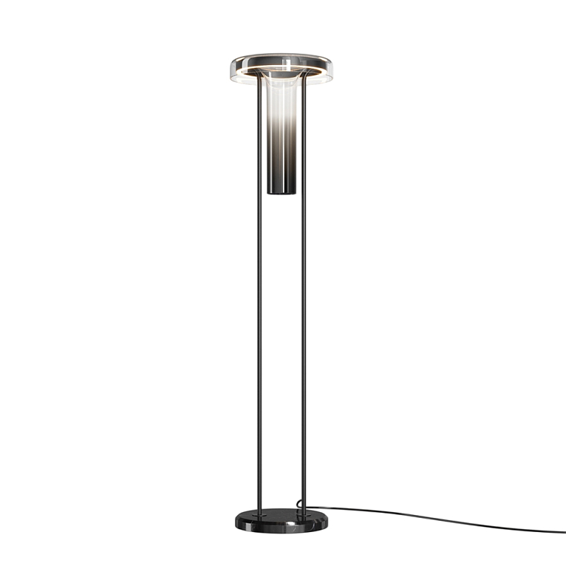 Напольный торшер светодионый Ikebana Black 3000К 24Вт Черный Дымчатый (Smoke) в Брянске | Loft Concept 
