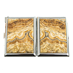 Портсигар с газовой зажигалкой из натурального камня Оникс Stone Cigarettes Cases варинант исполнения - 9 | Loft Concept в Брянске