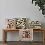 Подушка с цветочным принтом и кисточками Blooming Elegance Daisy варинант исполнения - 9 | Loft Concept в Брянске