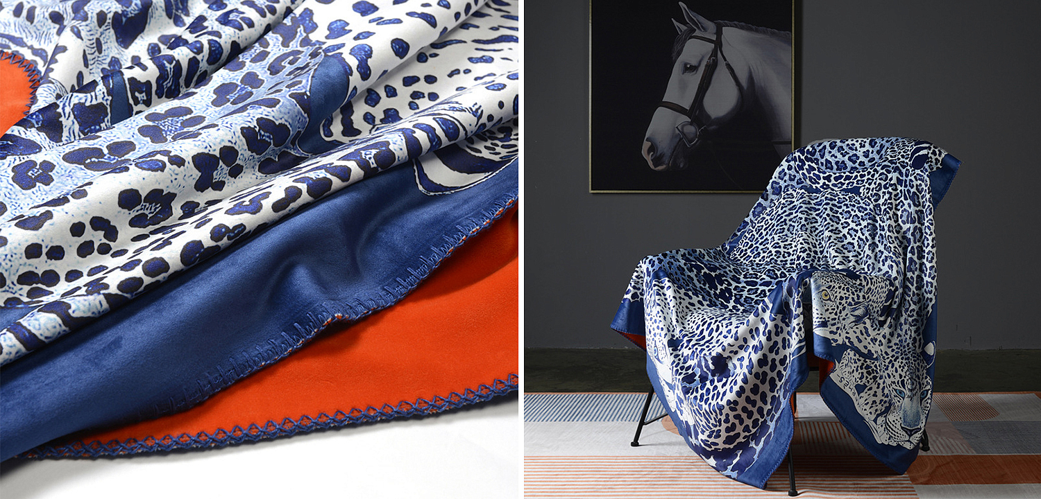 Плед Hermes Leopards Blue Плед Hermes Leopards Blue - Loft-Concept в Брянске