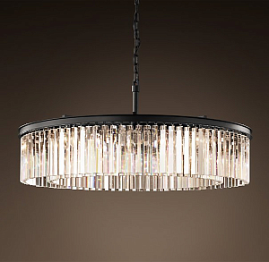 Люстра Rhys Clear Glass Prism Round Chandelier 100