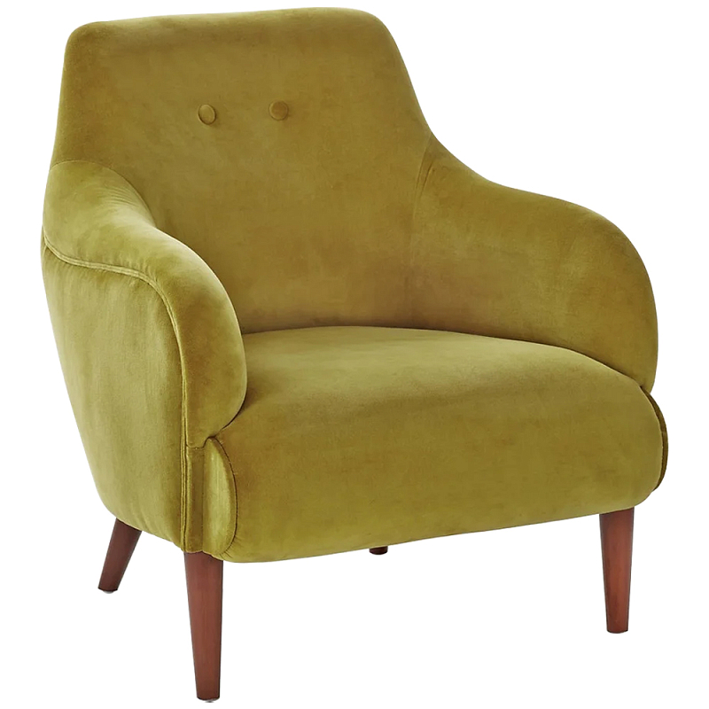 Кресло велюровое горчичного цвета Diaspro Mustard Armchair Горчичный Коричневый Кресло велюровое горчичного цвета Diaspro Mustard Armchair Горчичный Коричневый в Брянске | Loft Concept