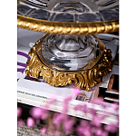 Чаша из прозрачного стекла с бронзовым ободком и фигурками бабочек Eden Garden варинант исполнения - 5 | Loft Concept в Брянске