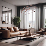 Люстра с 3-мя подвесами в виде шестиугольников Hexagon Horizontal варинант исполнения - 8 | Loft Concept в Брянске