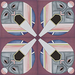 Плитка дизайнерская с узором Маска варинант исполнения - 3 | Loft Concept в Брянске