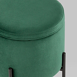 Зеленый пуф на черных ножках SANJAY варинант исполнения - 4 | Loft Concept в Брянске