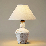 Настольная лампа с керамическим фактурным основанием и тканевым абажуром Eastern Tale варинант исполнения - 2 | Loft Concept в Брянске