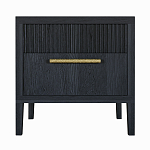 Прикроватная Тумбочка Primo с двумя ящиками Черный дуб варинант исполнения - 1 | Loft Concept в Брянске